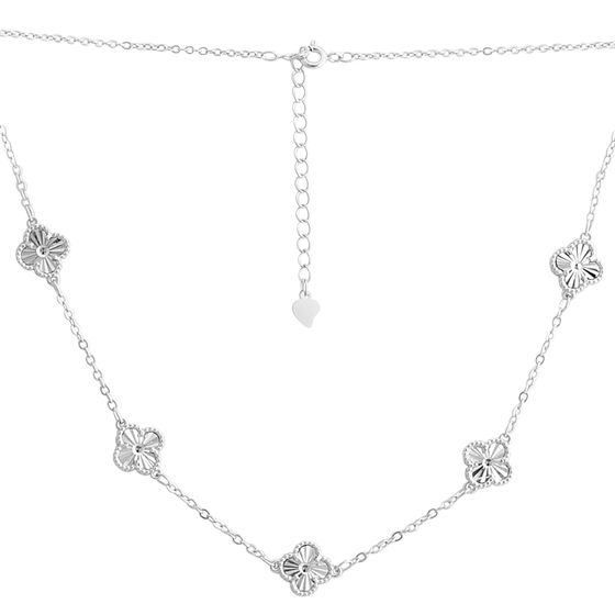 Silver necklace without stones