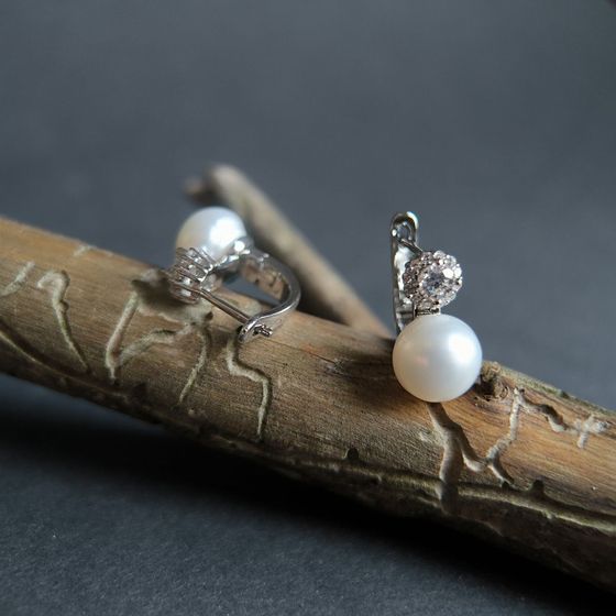 Серебряные серьги с жемчугом