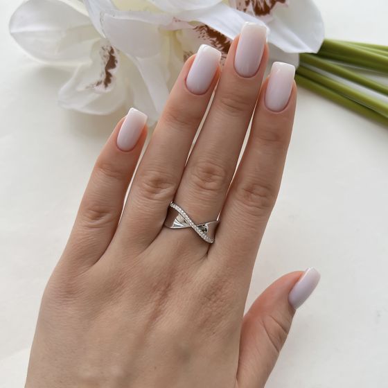 Silver Ring with Fianites