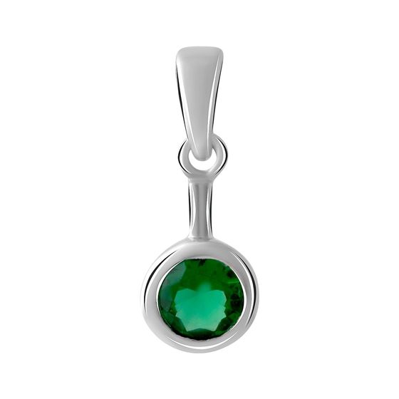 Серебряная подвеска с изумрудом nano 0.625ct