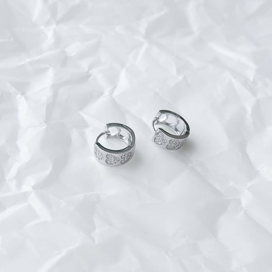 Silver Earrings with Fianites