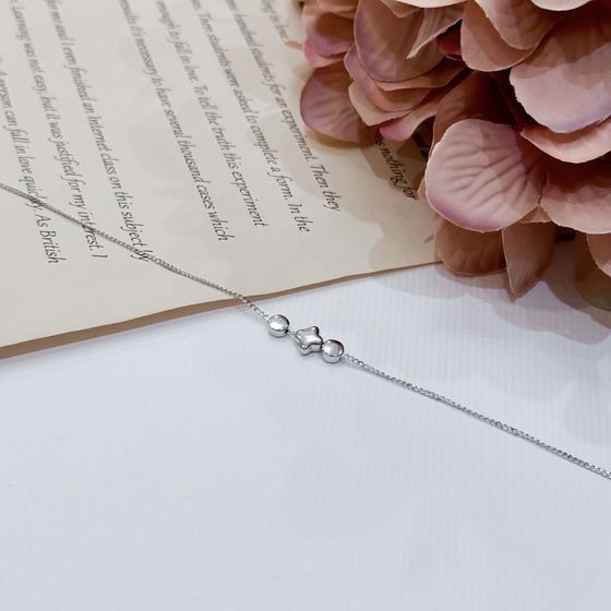 Срібний браслет на ногу без каменів