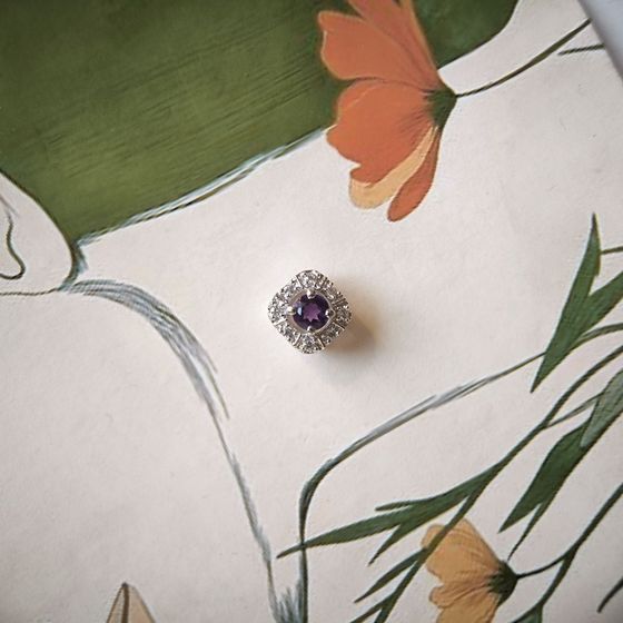 Срібна підвіска з аметистом 0.362ct