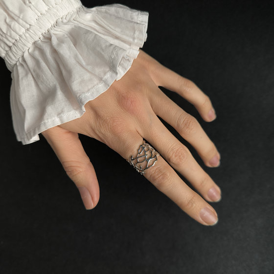 Silver ring without stones