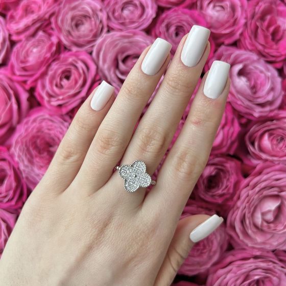 Silver Ring with Fianites