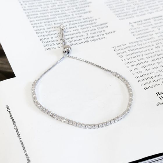 %ViewPadge2% Silver Bracelet with Fianites