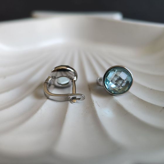 Срібні сережки з фіанітами