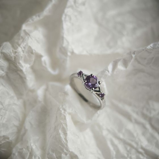 Серебряное кольцо с александритом 1.25ct