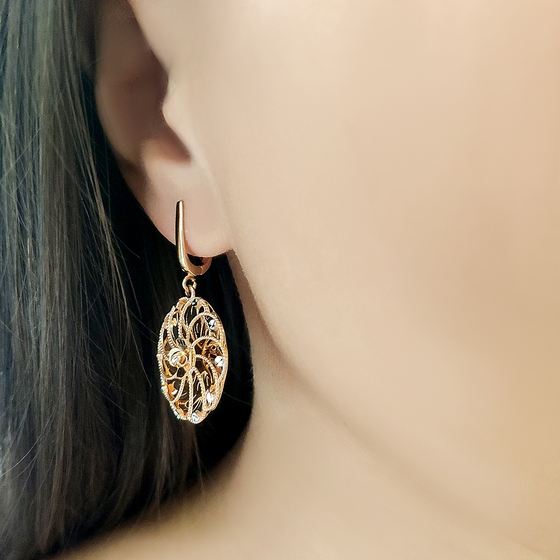 Золотые серьги без камней