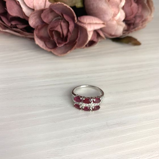 Серебряное кольцо с рубином 2.481ct