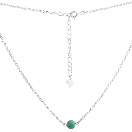 Silver necklace with turquoise