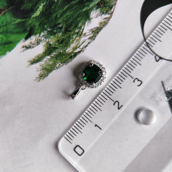 Срібна підвіска з смарагдом nano 1.115ct