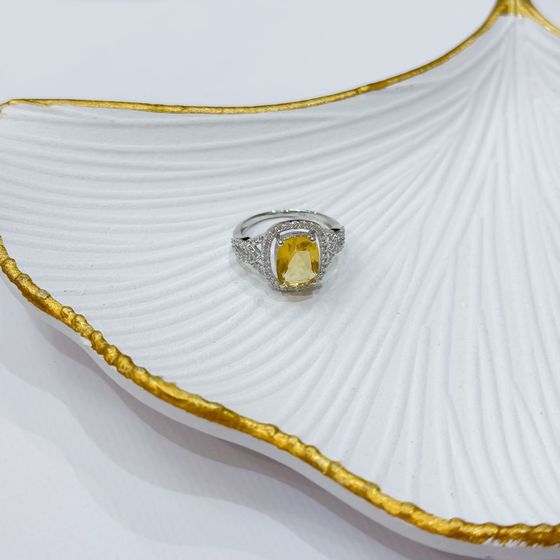 Срібна каблучка з цитрином nano 3.383ct