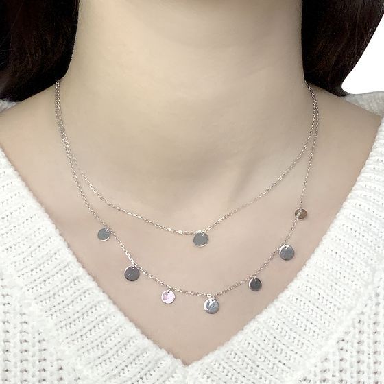 Silver necklace without stones