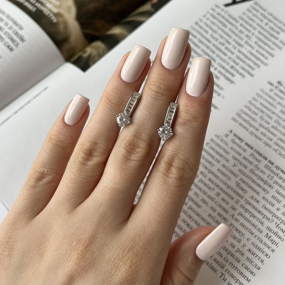 Silver Earrings with Fianites