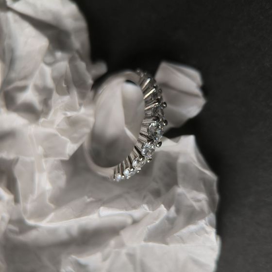 Silver Ring with Fianites