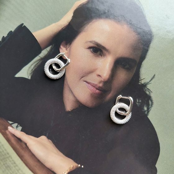 Срібні сережки з фіанітами