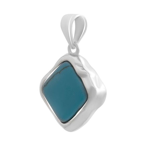 Silver pendant with turquoise