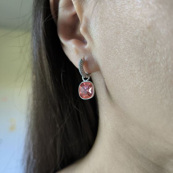 Срібні сережки з фіанітами