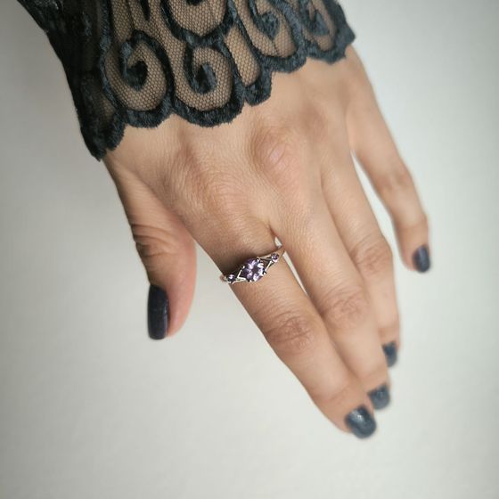 Серебряное кольцо с александритом 1.25ct