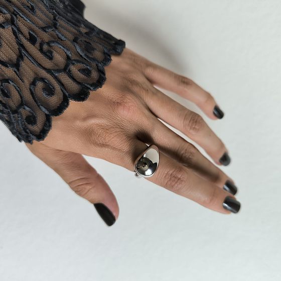 Silver ring without stones