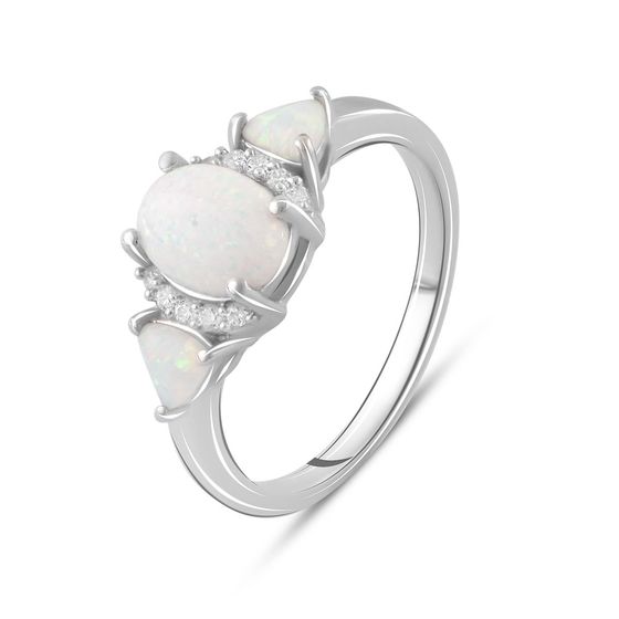 Silver ring with opal 0.99ct