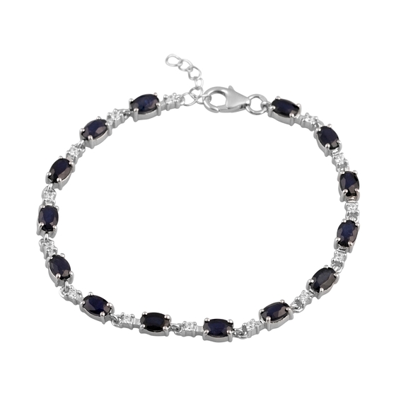 Срібний браслет із сапфіром 7,906 карата