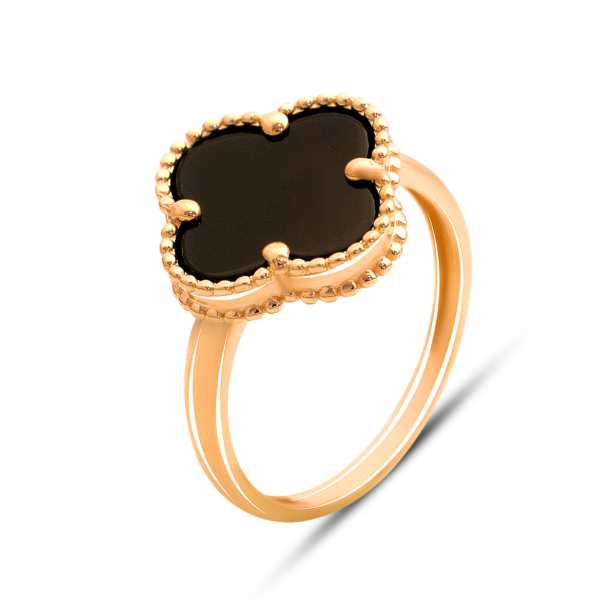 Gold ring with onyx
