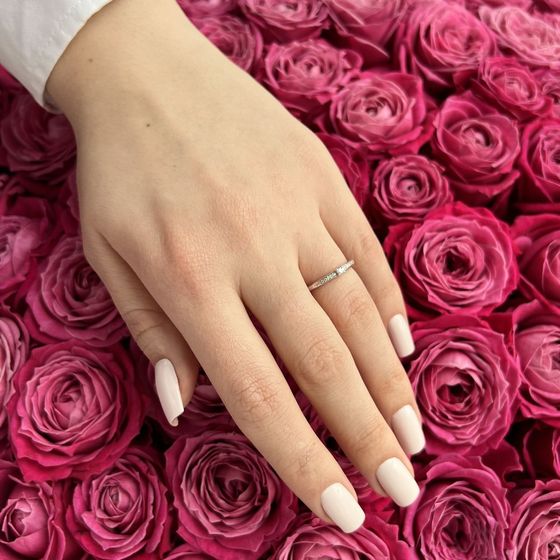 Silver Ring with Fianites