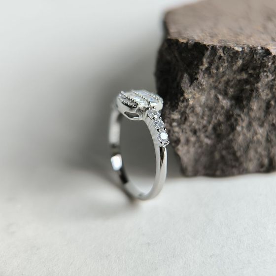 Silver Ring with Fianites