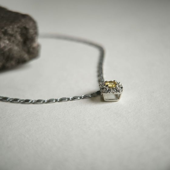 Срібна підвіска з цитрином nano 0.305ct