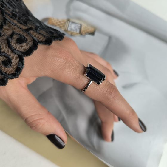 Срібна каблучка з сапфіром nano 6,461 карата