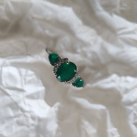 Серебряное кольцо с агатом 1.7ct