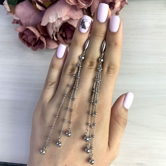 Silver earrings without stones