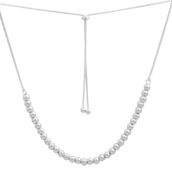 Silver necklace without stones