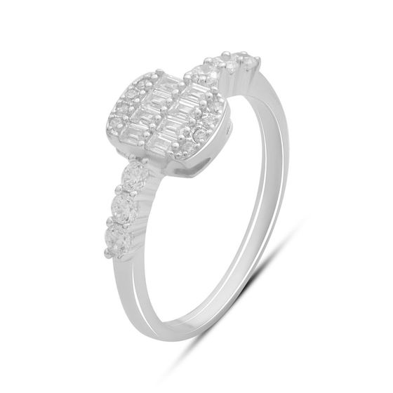 Silver Ring with Fianites