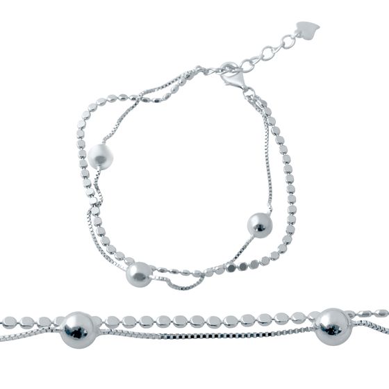 Silver bracelet without stones