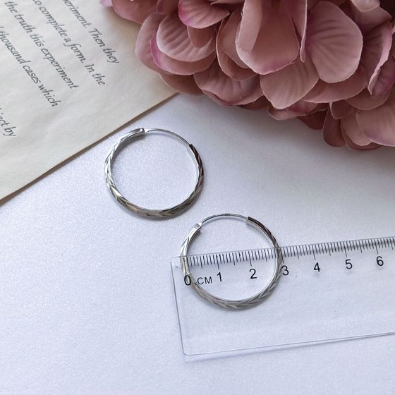 Срібні сережки без каменів