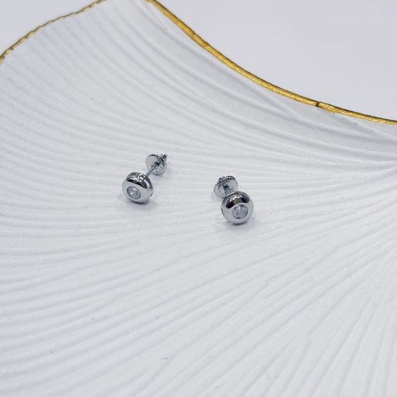 Срібні сережки з фіанітами