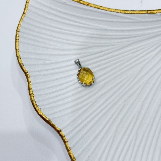 Срібна підвіска з цитрином nano