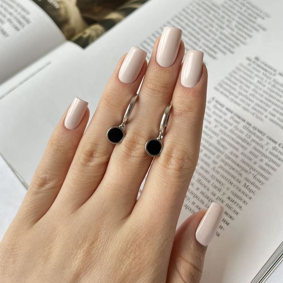 Срібні сережки з емаллю