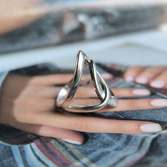 Silver ring without stones