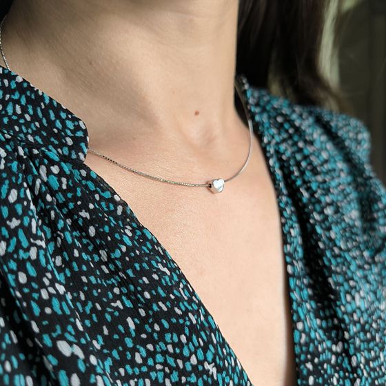 Срібне кольє з перламутром