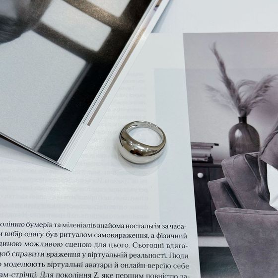 Silver ring without stones