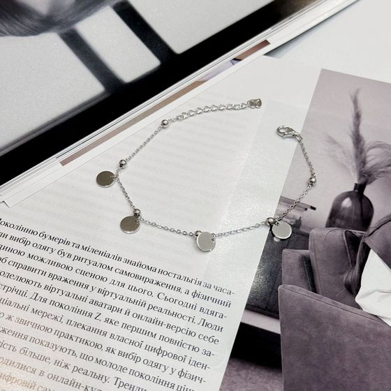 Silver bracelet without stones