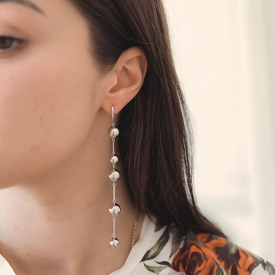 Silver earrings without stones