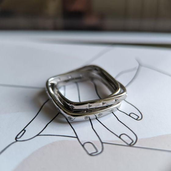 Silver Ring with Fianites