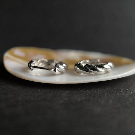 Серебряные серьги без камней