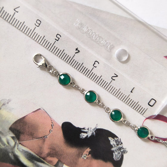 Серебряный браслет с агатом 5.665ct