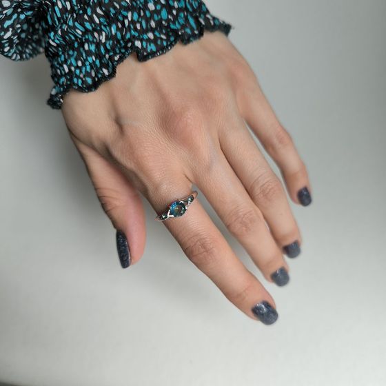 Срібна каблучка з містик топазом 0.642ct